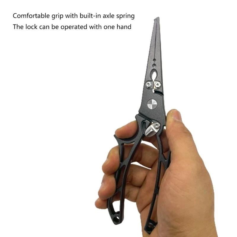 

Fishing Multitool Fishing Pliers with Sheath & Lanyard Line Cutter Rings Openers