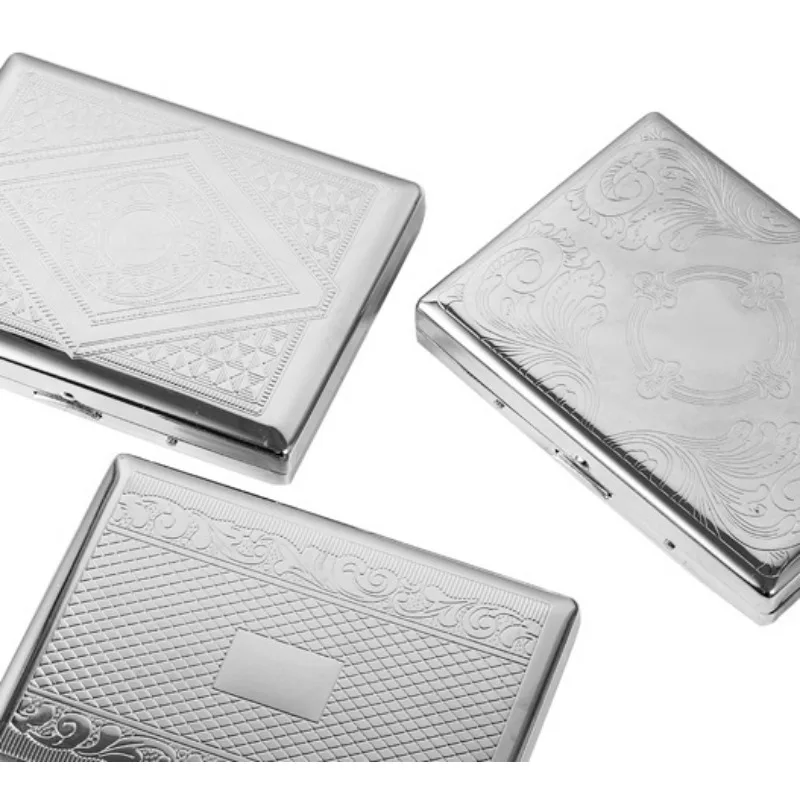 

High Capacity Metal Hard Cigarette Case for 100's SizeWomen's Hand Rolled Cigarette Shell Cigarillo Box