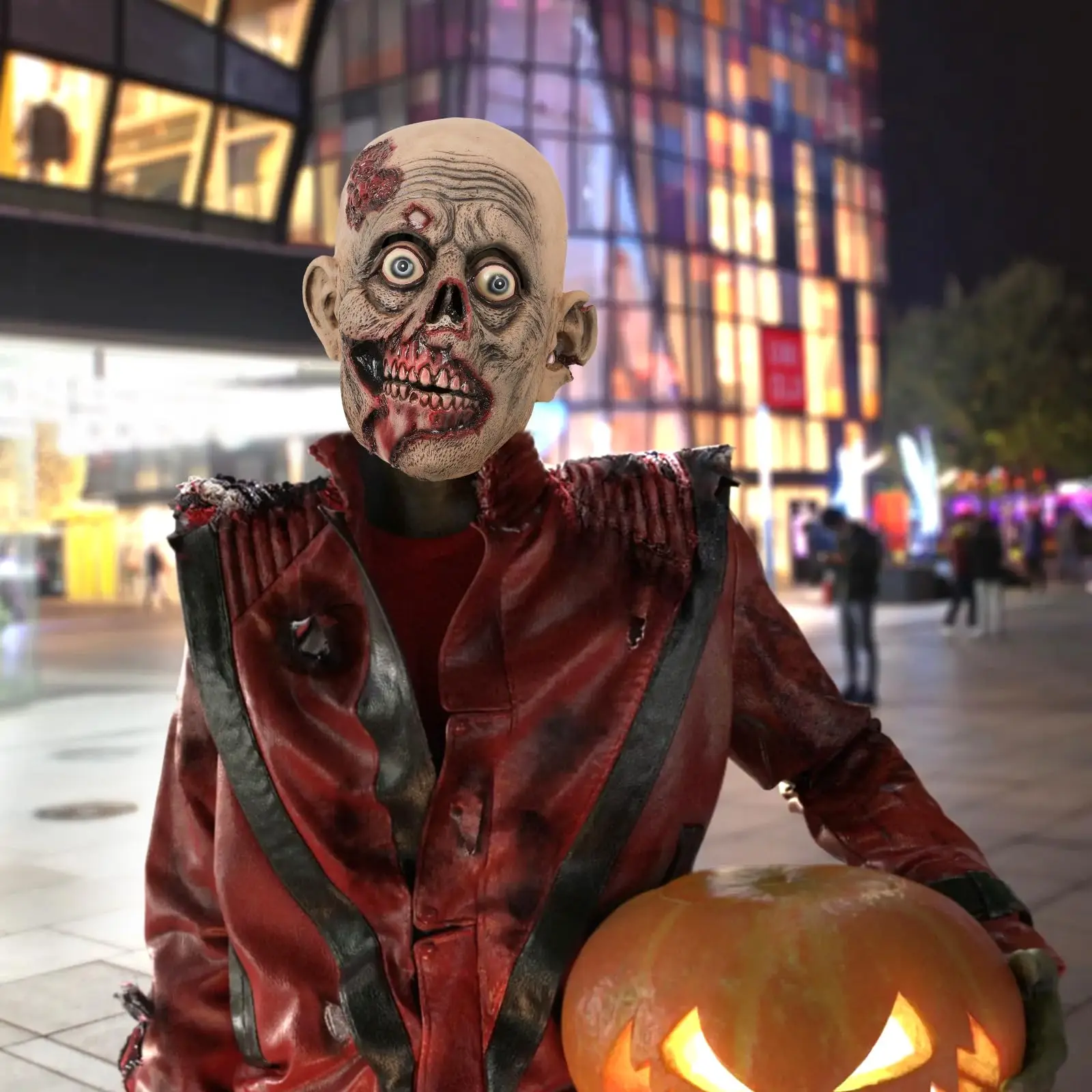 غيبوبة اللاتكس قناع مخيف المشي الميت مصاص دماء قناع رأس مخيف الرعب شيطان هالوين حفلة تأثيري حلي الدعائم للبالغين