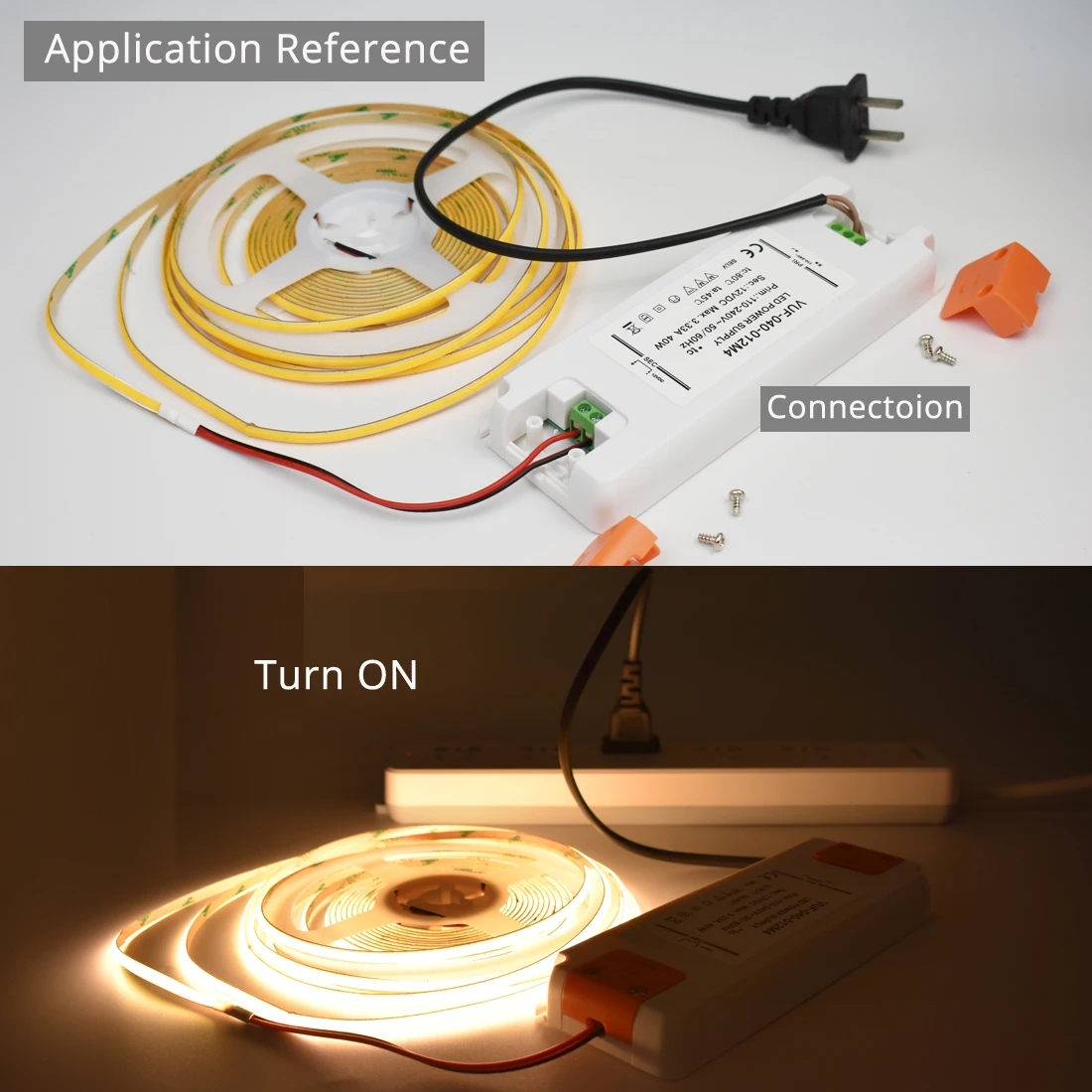 Imagem -03 - Volts Fonte de Alimentação Led Driver 24w 40w 60 Entrada ac 110v 240v a 12 v dc Iluminação Transformador Adaptador para Cob Tira Luz de Néon 12