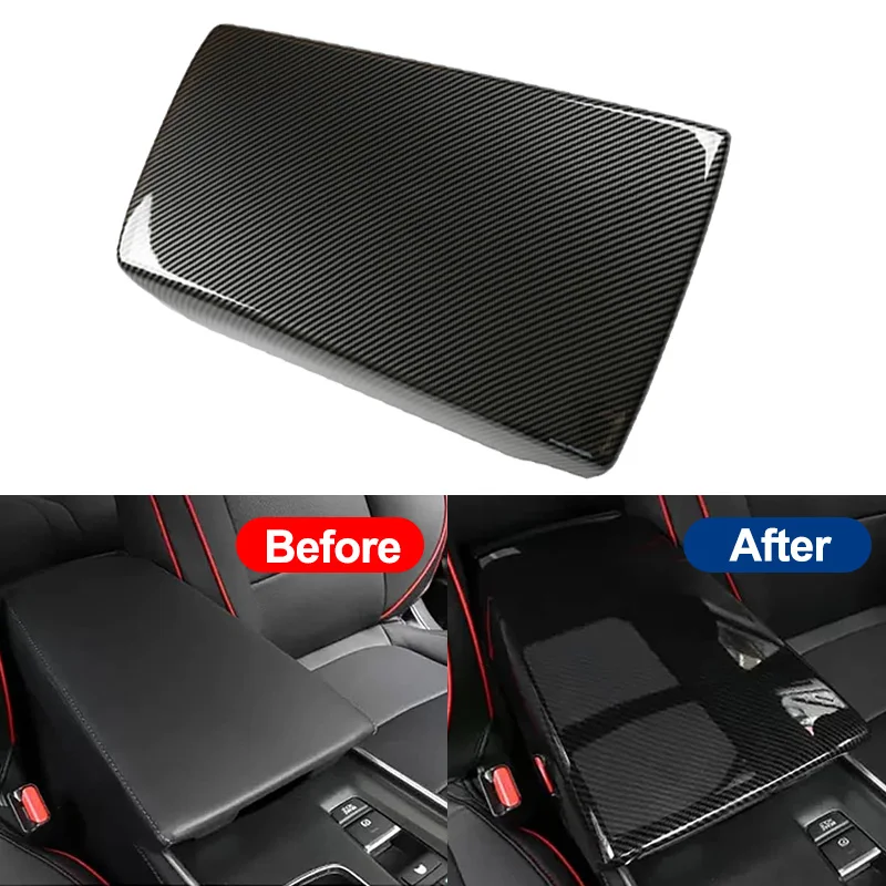 

1PC Carbon Fiber Pattern Inner Armrest Box Cover Trim Center Console Protector Cap Fit For Honda Accord 10th Gen 2018-2022