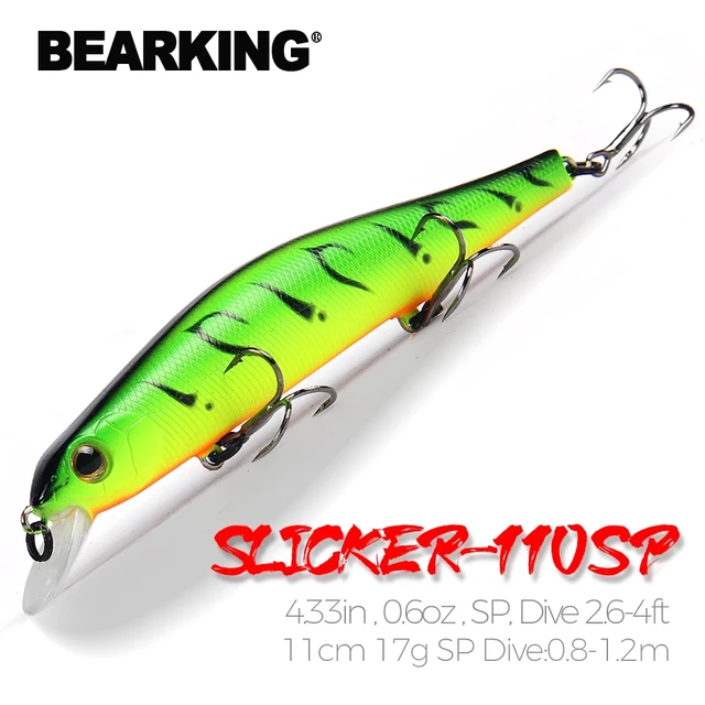 Bearking 11cm 17g magnetyczny system wagowy daleki rzut Nowy model przynęty wędkarskie twarda przynęta nurkowanie 0,8-1,2m wysokiej jakości woblery minnow