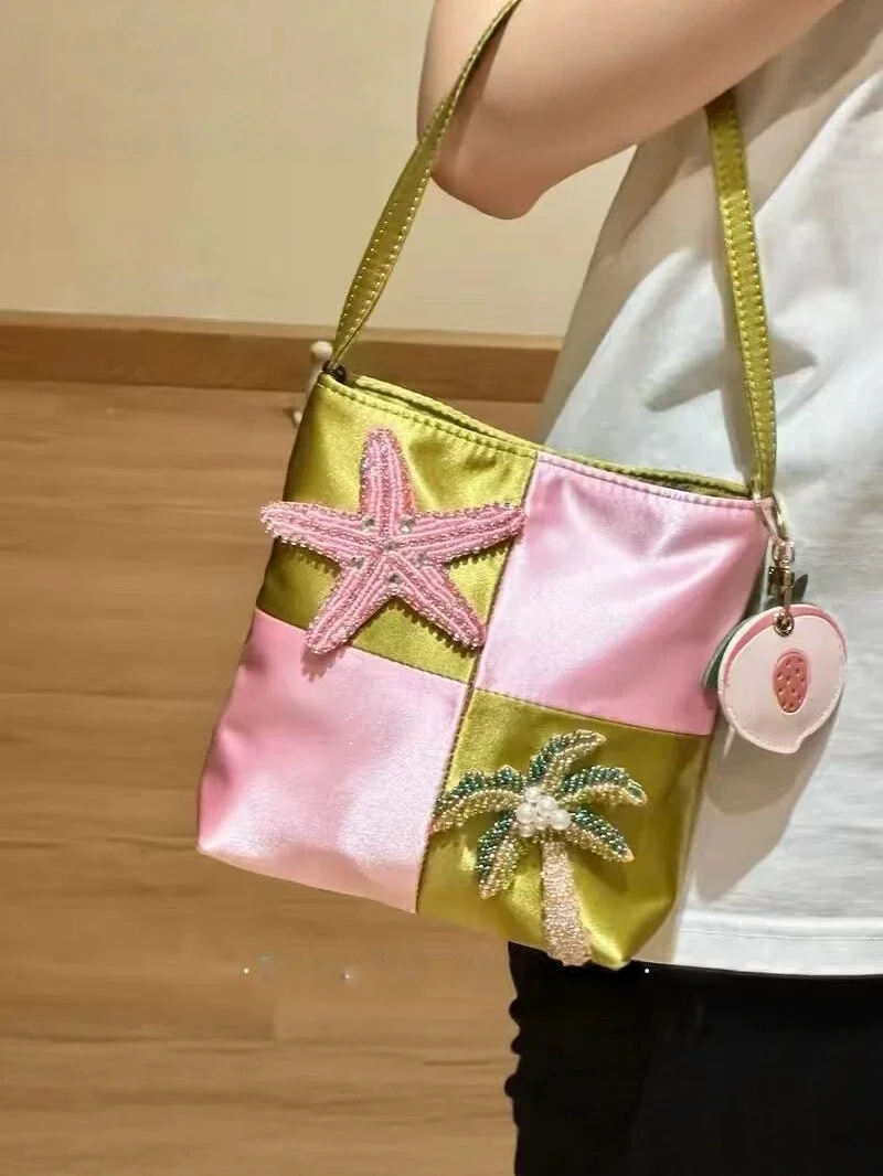กระเป๋าถือผู้หญิงงานปักลายแพทช - Luxury Y2K Bags บทวิจารณ์และราคา