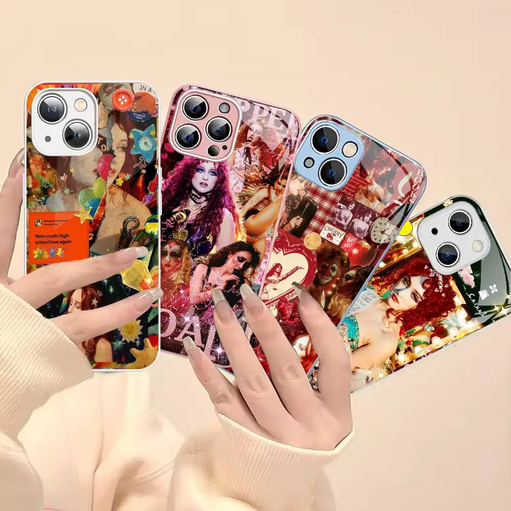 

Popular Singer C-Chappell R-Roan Tempered Glass For Iphone 14 13 12 11 Pro Mini XS MAX 14Plus X XS XR Cover