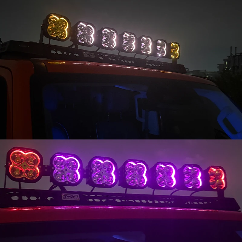 R42 Inch White Amber Modern Off-Road LED Linkable Light Bar With RGB DRL For 4x4 UTV SUV ATV