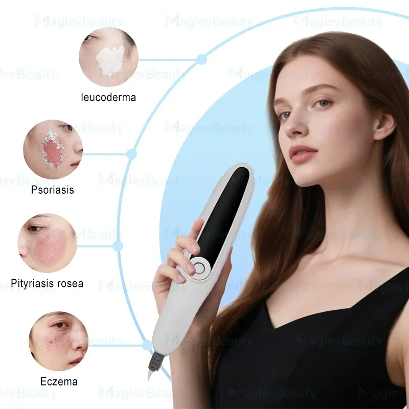 2026NEW lámpara UVB de mano 308nm máquina excimer Vitiligo Psoriasis Eczema tratamiento equipo de fisioterapia uso clínico en el hogar