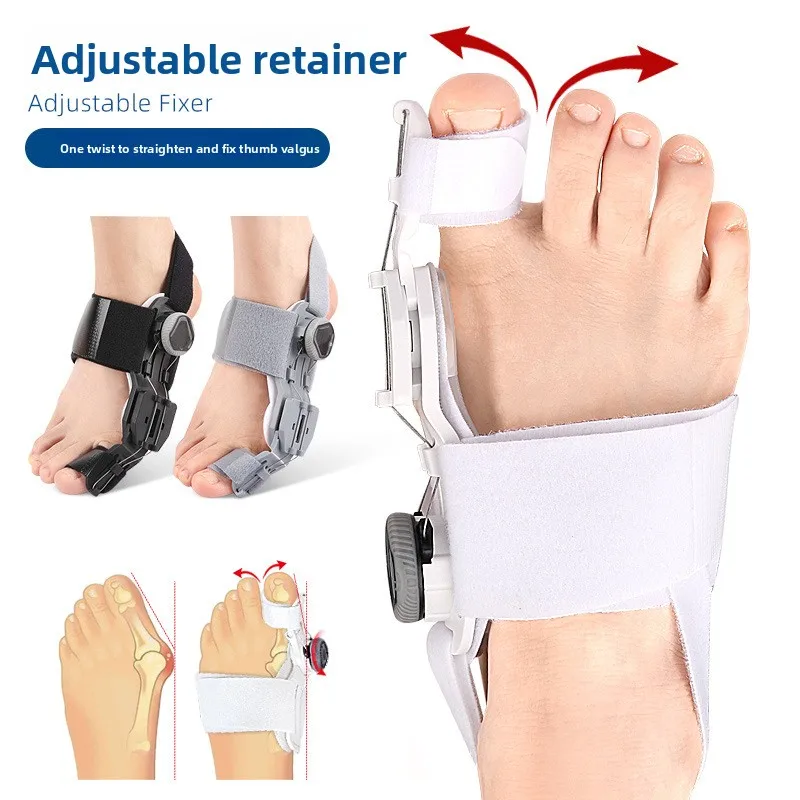 

Knob Adjustable Angle Bunion Corrector Big Toe Valgus Varus Correction Toe Separator Shoe-Friendly Brace
