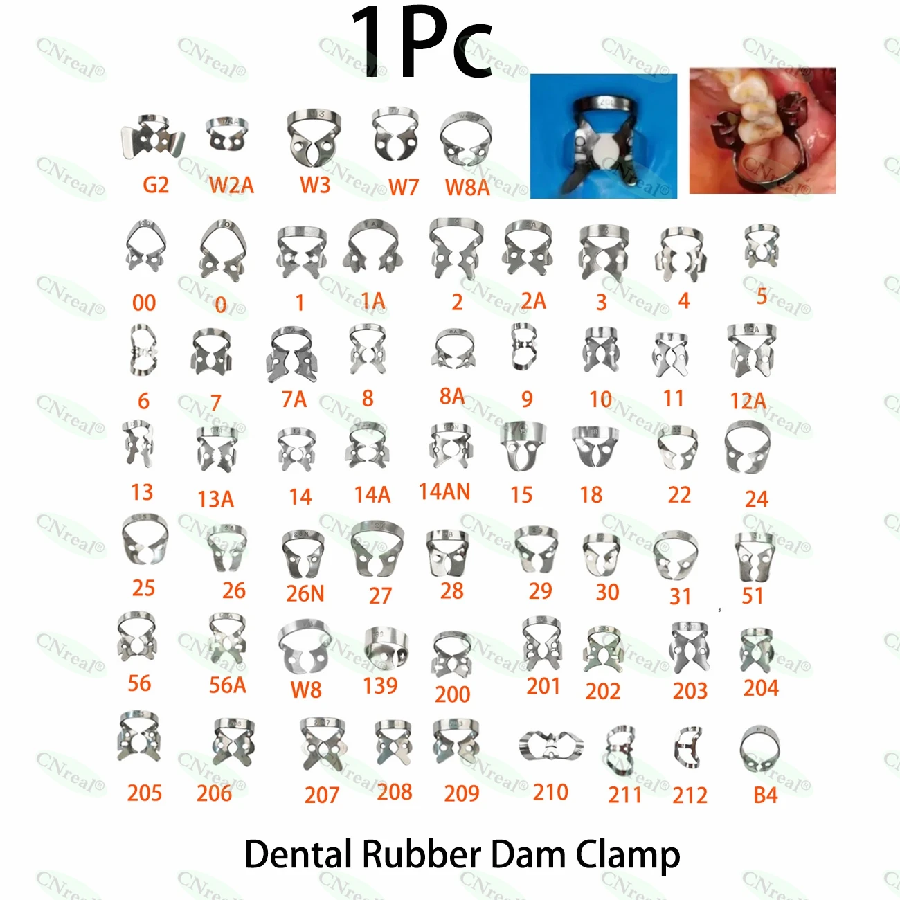 

1Pc Dental Rubber Dam Clamp Stainless Steel Rubber Barrier Clip 60 Sizes Orthodontic Oral Care Dentistry Material Equipment Tool