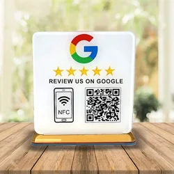 Customize Google Review QR Code Sign NFC Social Media Plate Barb Eyelash Nail Shop Decoration Dropshipping