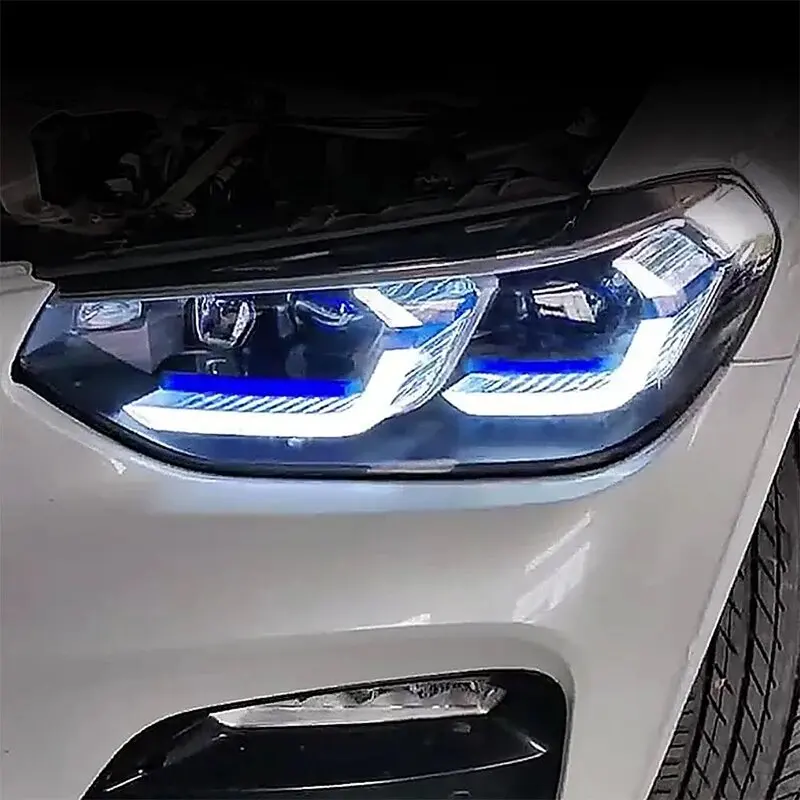 

Автомобильные фары для BMW X3 G01 G08 2018-2021, светодиодные фары в сборе, обновление, новый стиль, DRL, проектор указателей поворота, лазерные фары