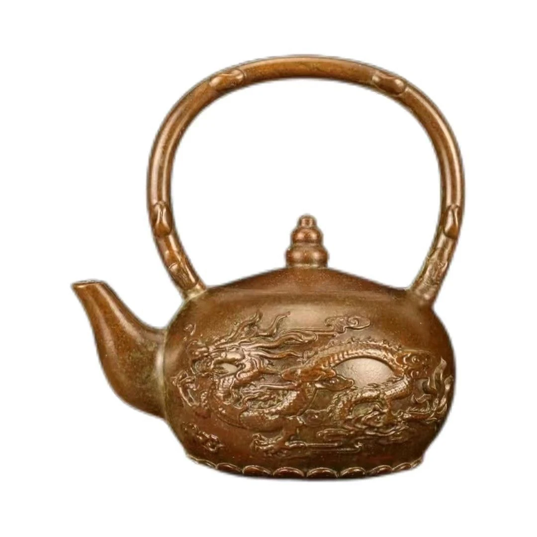 

Pure copper boutique Su Longfeng teapot, handle pot, beam pot, tea ceremony tea art kettle ornament