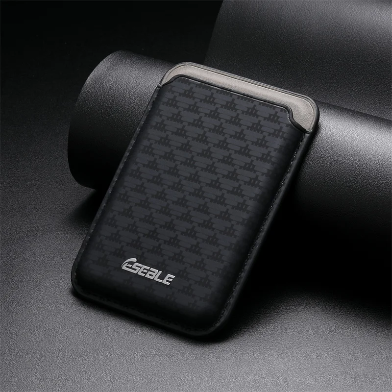 For iPhone Samsung Luxury PU Leather Carbon Fiber Texture For Magsafe Wallet Strong Magnetic Card Holder ID Credit Card SlotCase