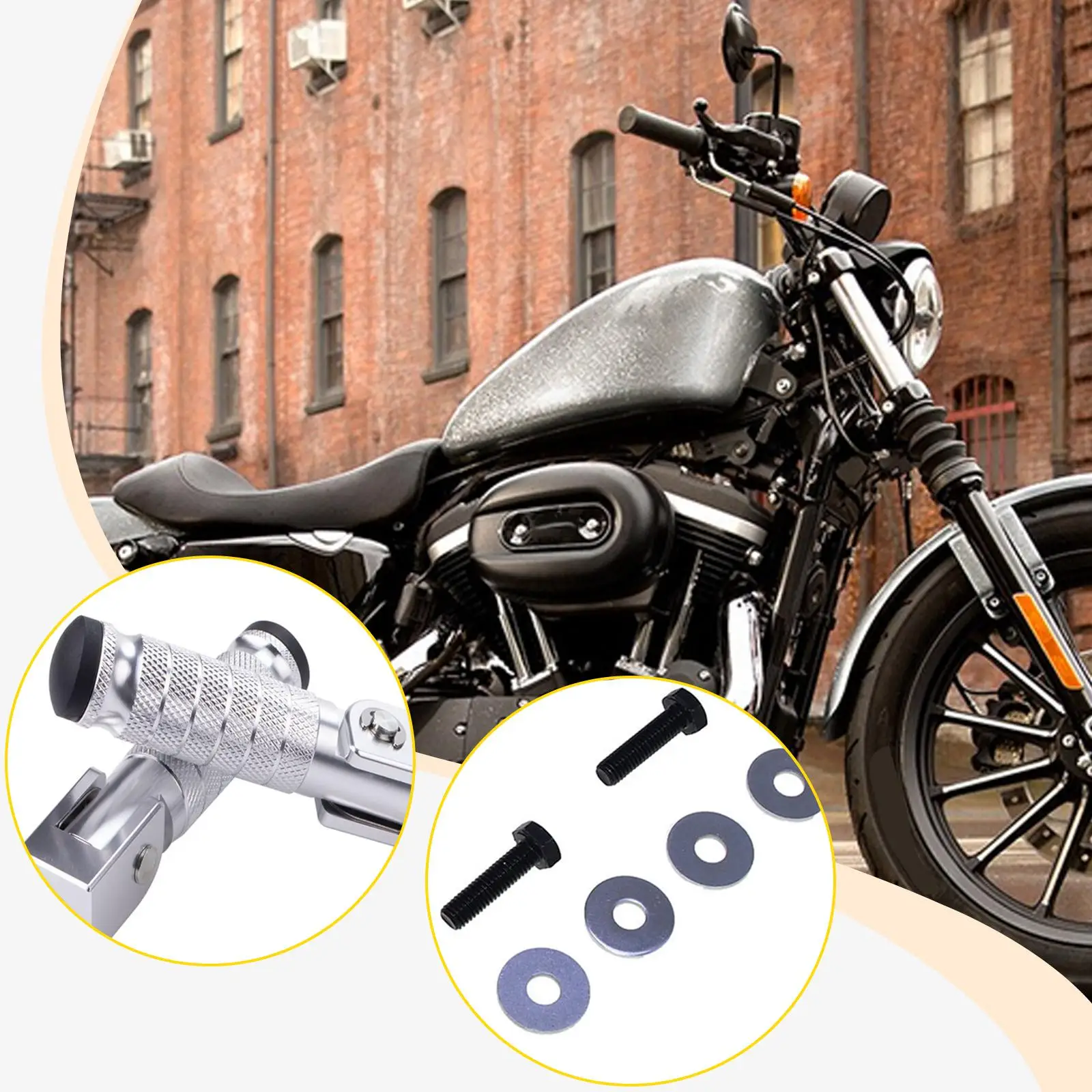 

2x подножки для мотоцикла, совместимые подножки, алюминиевая педаль для простая установка, прямая замена фитингов