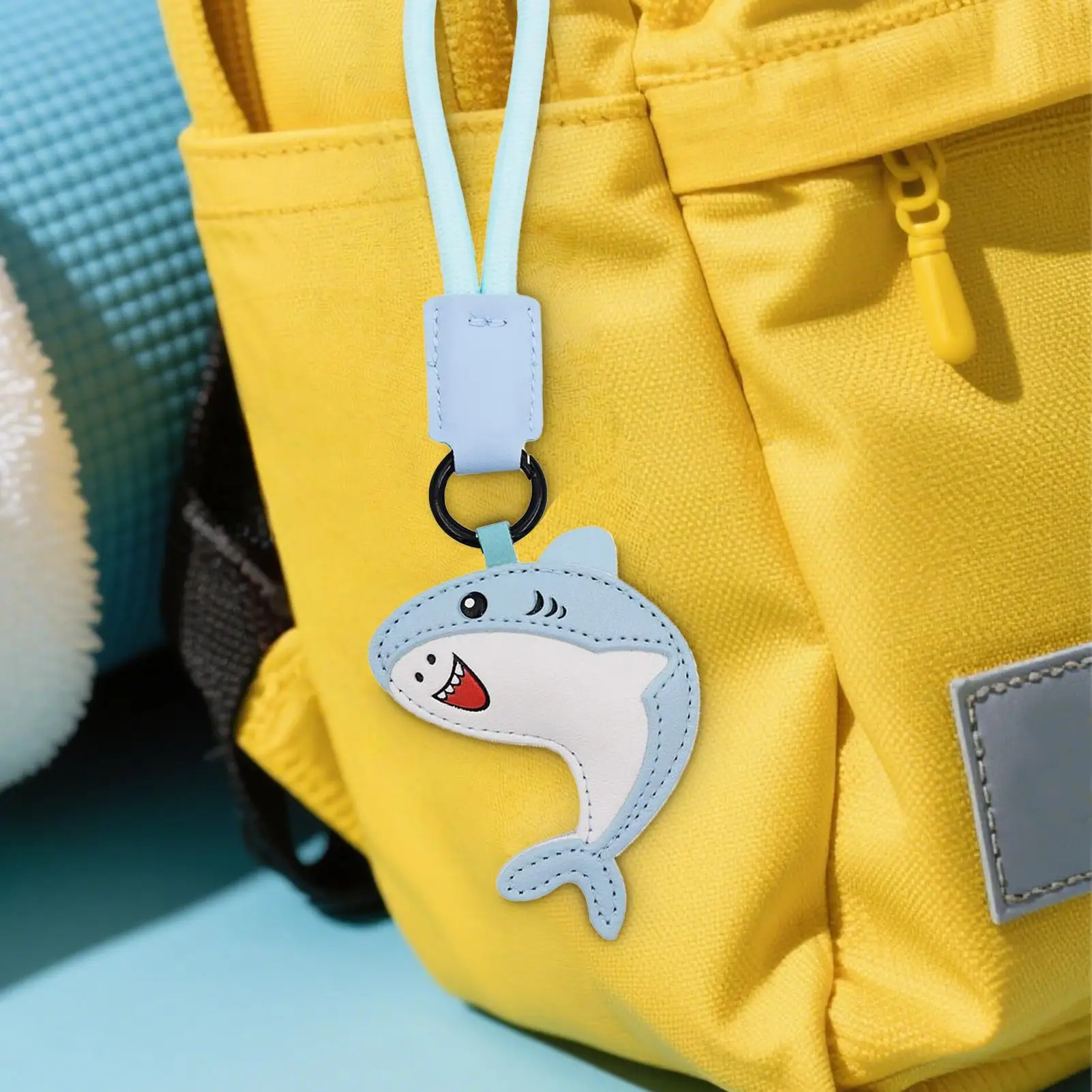Keychain Charm Dolphin Whale Shark Animal Handbags Pendant Cute Leather Charm Decoration For Adults Kids Purse Schoolbag Bag