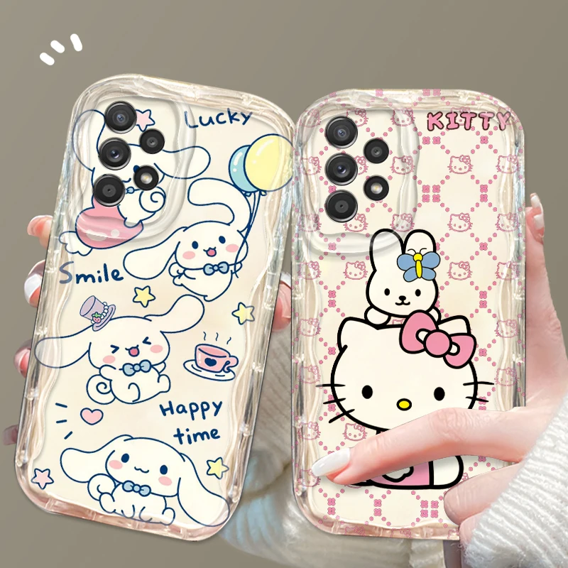 Cinnamoroll Baby Cute For Samsung A55 A54 A53 A52 A35 A34 A33 A32 A25 A24 A23 A22 A21S A15 A13 A14 5G Wave Oil Funda Phone Case