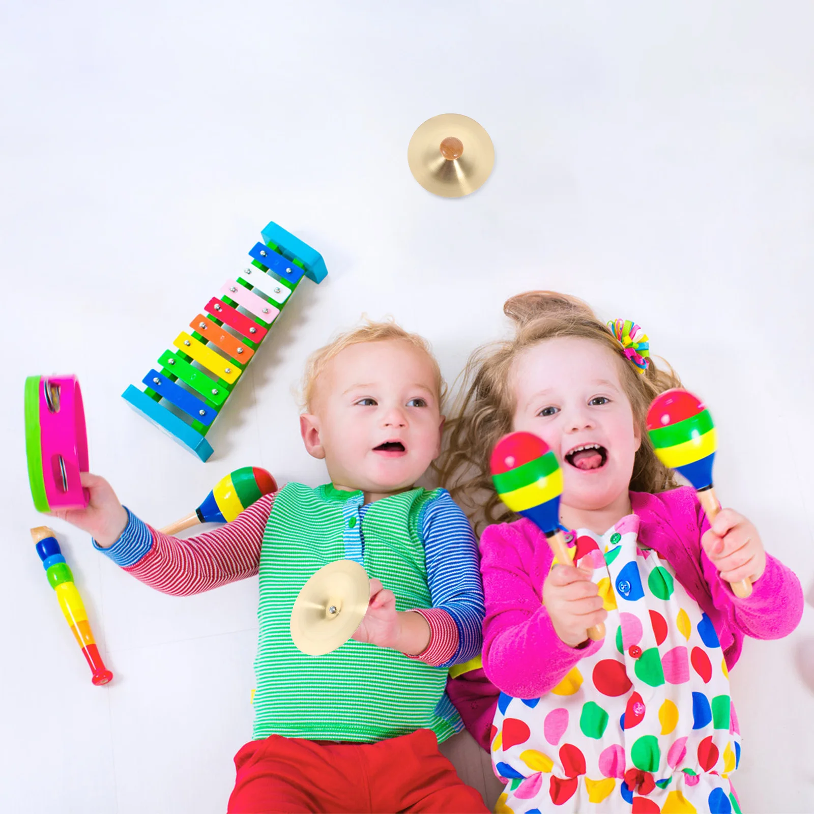 

2Pcs Copper Finger Cymbals Sturdy Professional Mini Percussion Instruments for Kids Belly Dance Musical Tools Finger Cymbals