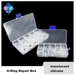Thickness 1/1.5/1.9/2.4/3.1mm White Ring Silicone ORing Seal Silicon Sealing O-ring VMQ Washer oring Assortment Kit Set Oring-.-