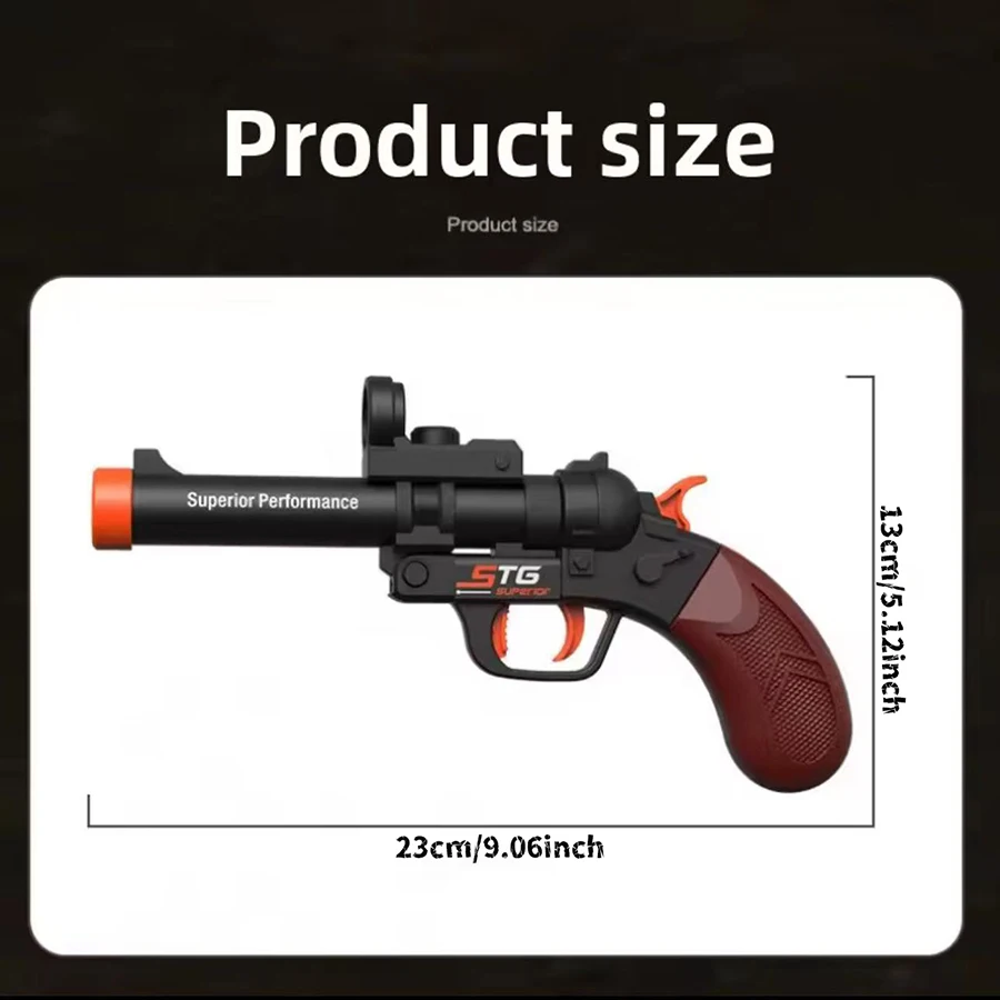 1pc Toy Pistol Bullet Ejection Launcher Children Toy Short Gun Boys Small Pistol Nostalgic Outdoor Play Toy For Children Gift