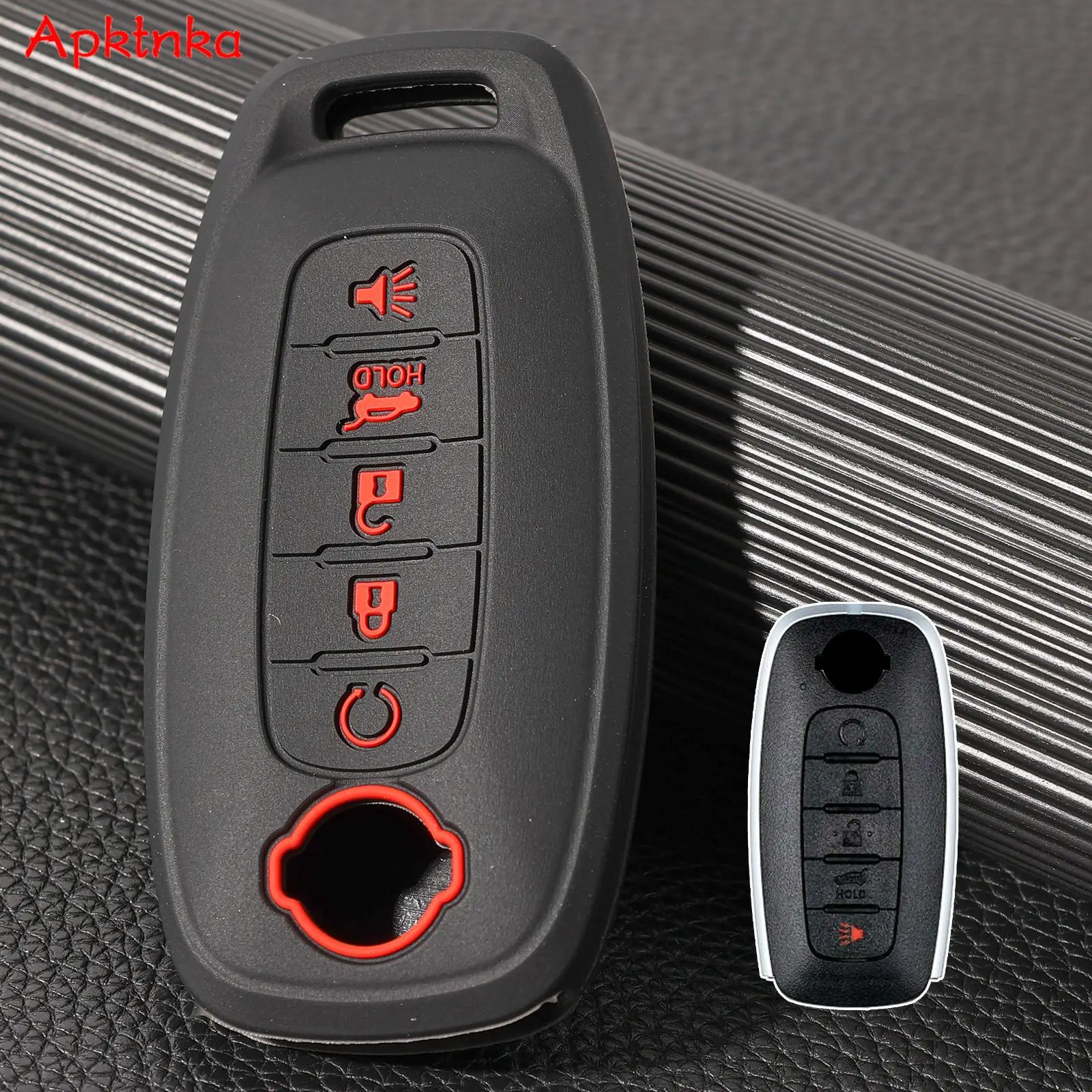 Silicone Smart Remote Car Key Fob Ring Cover Case Shell Holder 5 Button For Nissan Altima Teana Qashqai Ariya Cube Kicks Rogue