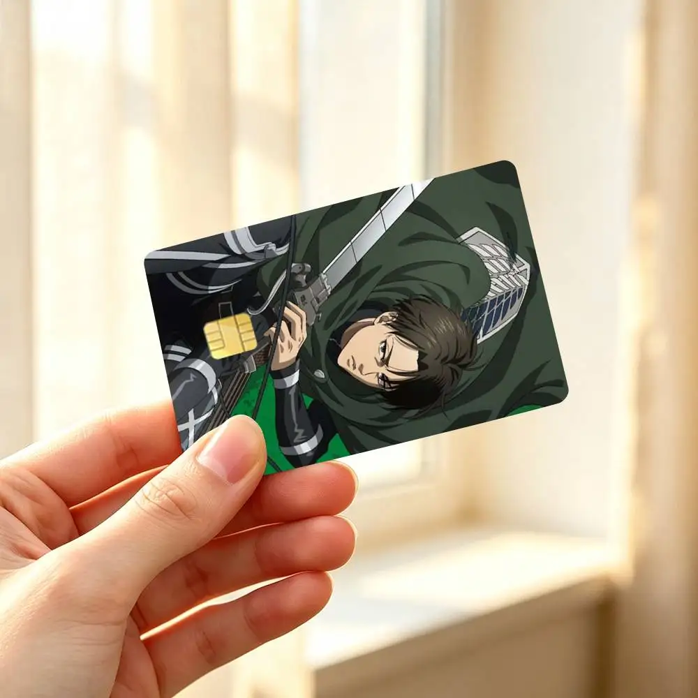 Attack on Titan Levi Ackerman Credit Card HD Stickers Easy to replace, change card style anytime as you like