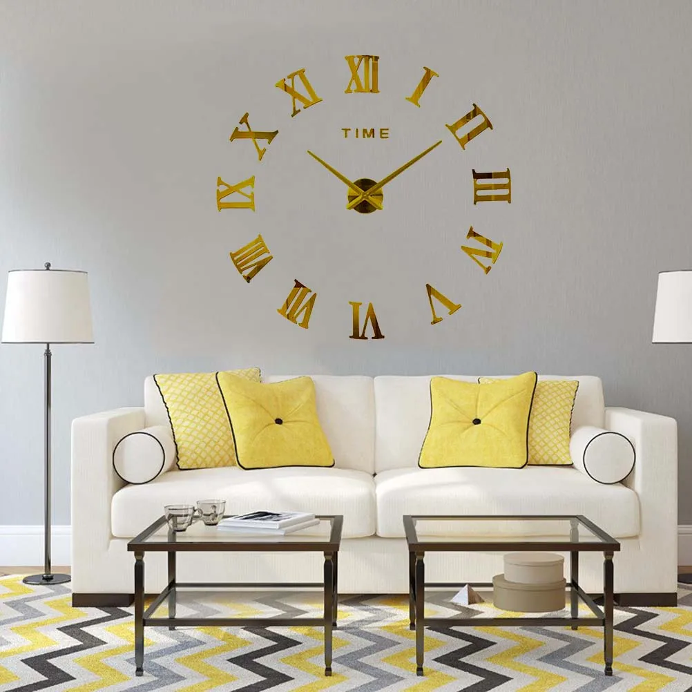 

Roman Numeral Wall Clock Giant Office Decorations Digital Decorative Clocks Modern