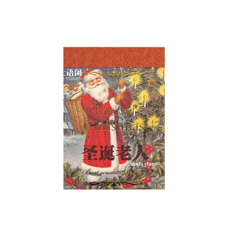 JIANWU Vintage Christmas Tree Santa Claus Landscape Sticker Book Creative DIY Journal Material Collage Scrapbooking Stationery view 5