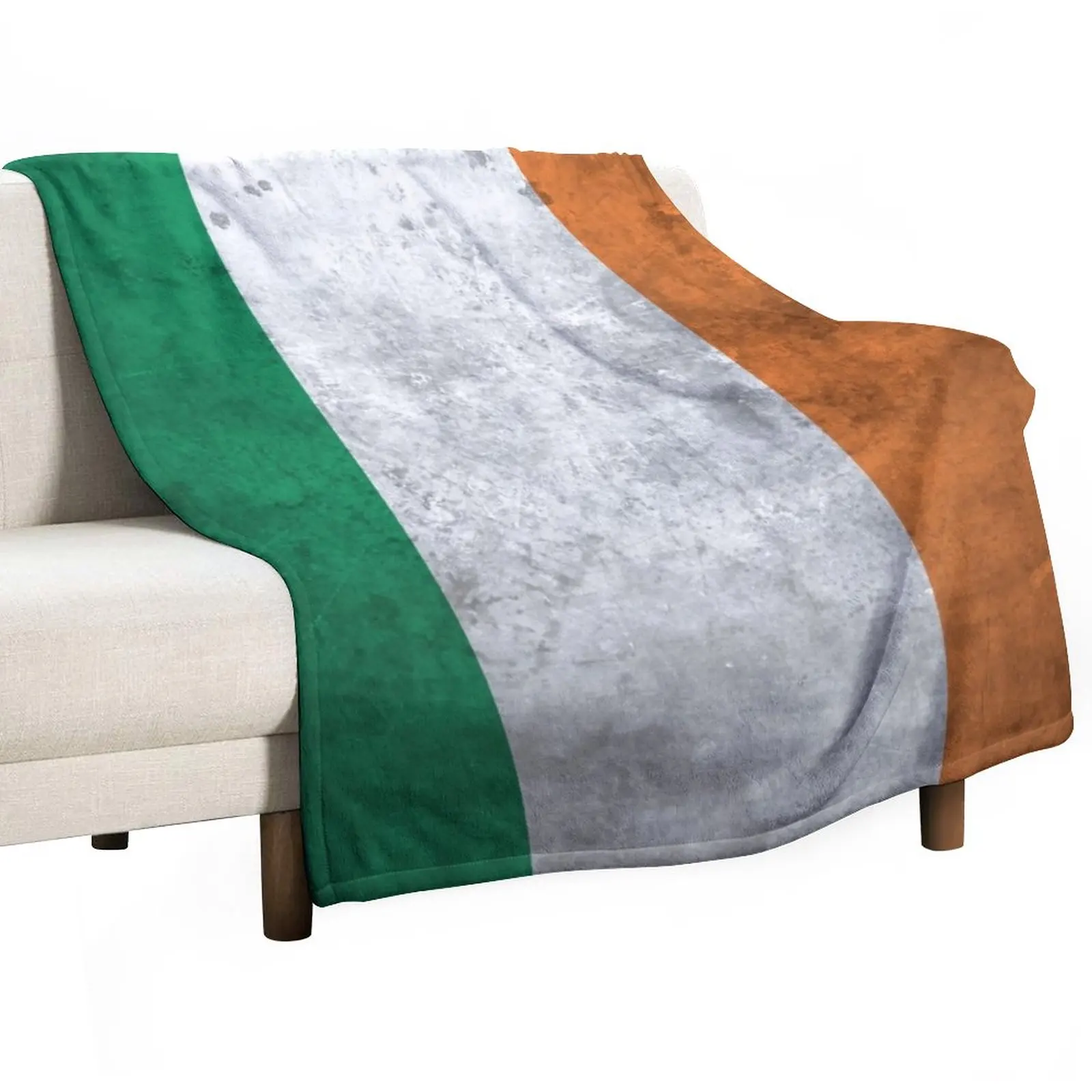 Distressed Irish Flag Throw Blanket Blanket For Baby Blankets Sofas Of Decoration Fluffy Blankets Large