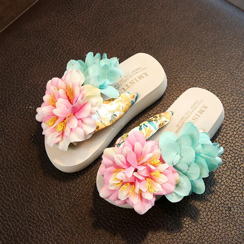 Girl\'s Slippers and Slippers Beach Vacation Fashion Summer Shoes Parental Sandals and Slippers Flower Slippers Beach Shoes