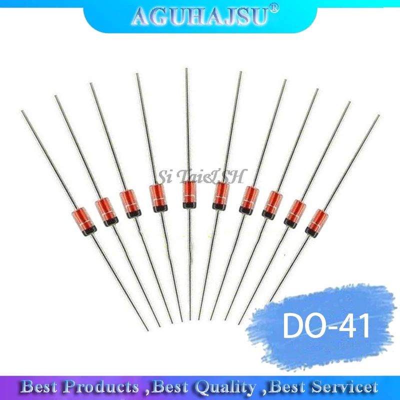 100pcs 1W  diode DO-41 3V 3V3 3V6 3V9 4V3 4V7 5V1 5V6 6V2 6V8 7V5 8V2 9V1 10V 11V 12V 13V 15V 1N4733A 1N4742A 1N4728A