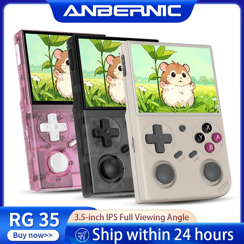 Anbernic RG35 Retro Handheld Game Console 3.5-inch IPS Full Viewing Angle Linux 64-bit 3200mAh Supports Wi-Fi Online Multiplayer