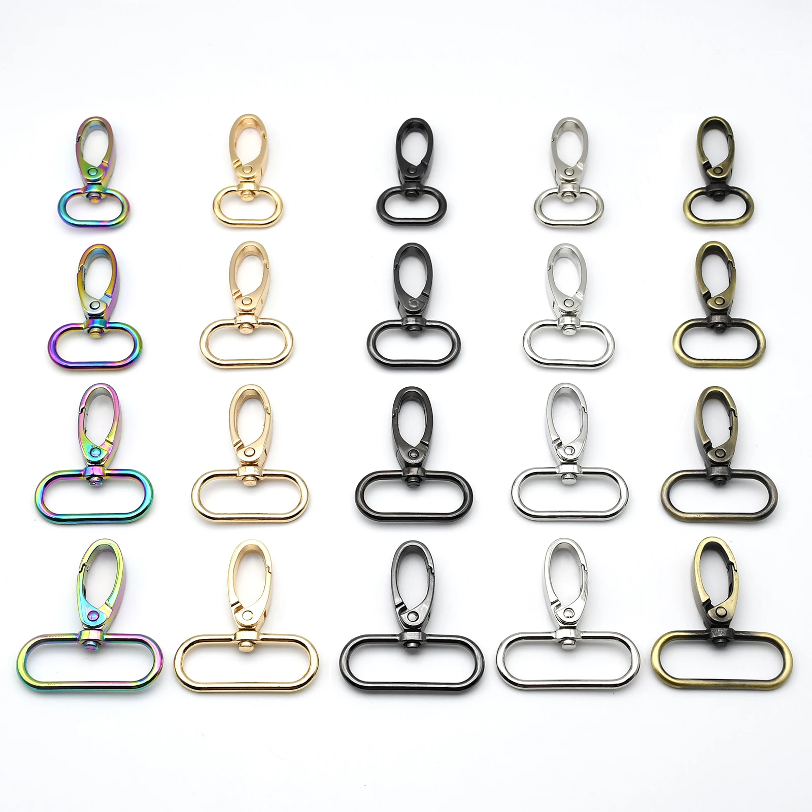 

Metal Carabiner Snap Hook Rotatable Trigger Clip O Ring Lobster Clasp for Leather Craft Bag Parts Strap Keychain Accessories