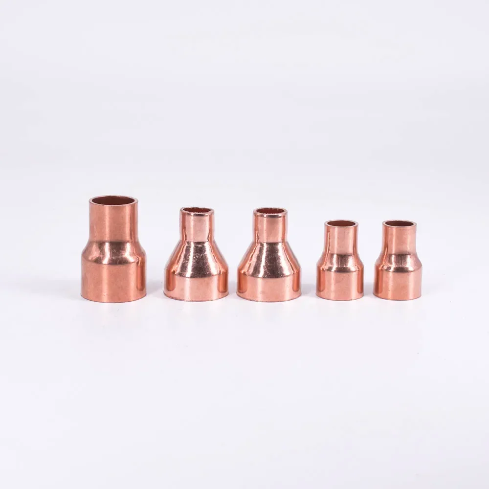 6.35 8 10 12.7 15 16 19 25 28 32mm Pure Copper End Feed Solder Reducer Plumbing Pipe Fitting Connector Coupler Air Conditioner