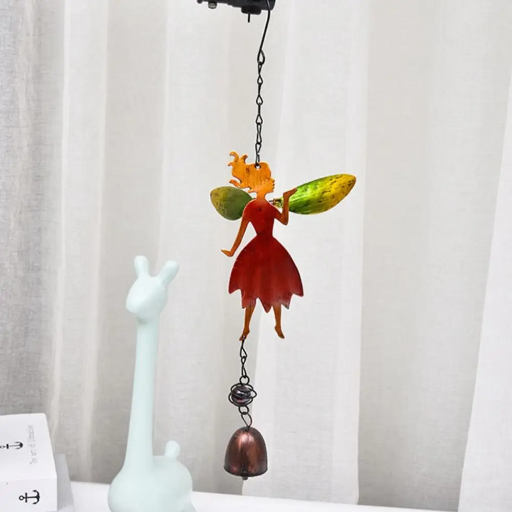 

Realistic Fairy Angel Wind Chimes Photography Props Hanging Handmade Fairy Wind Bell Colored Iron Metal Windchimes Outdoor