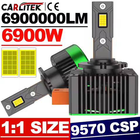 6900W D3S LED Canbus HID D1S D2S D4S D8S D1R D2R D3R D4R Two-sided 9570 CSP Chip Car Light 1:1 Size 6500K 12V 24V Plug&amp;Play