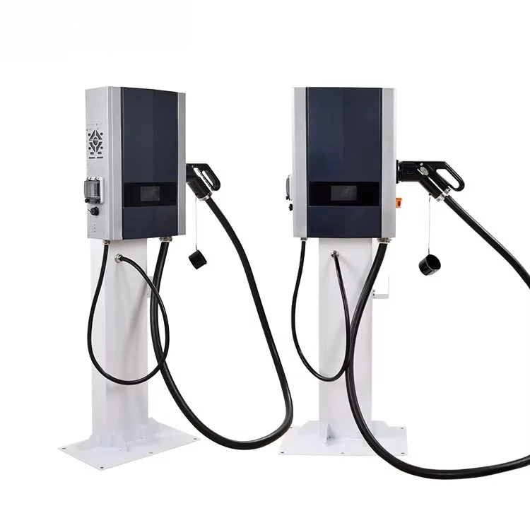 Ocpp 1.6 Ccs Chademo 30kW Charger Dc Ev Charging Pile With Led Screen Evse Type 2 Wallbox Tuya Smart Ev Charger