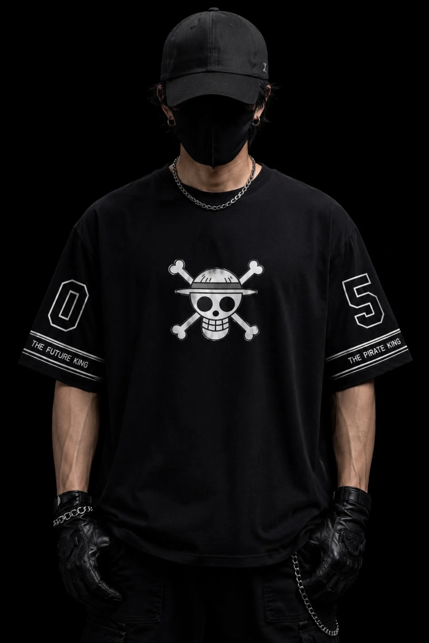 Luffy Five Level Double-sided Printed Loose Quick Drying Jersey T-shirt for Both Men and Women's Fashion Show