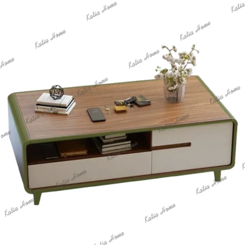 Factory Direct Tv Living Room Coffee Table Designer Rectangular Modern Side Coffee Table Lateral Floor Minimalist Tavolino Furni