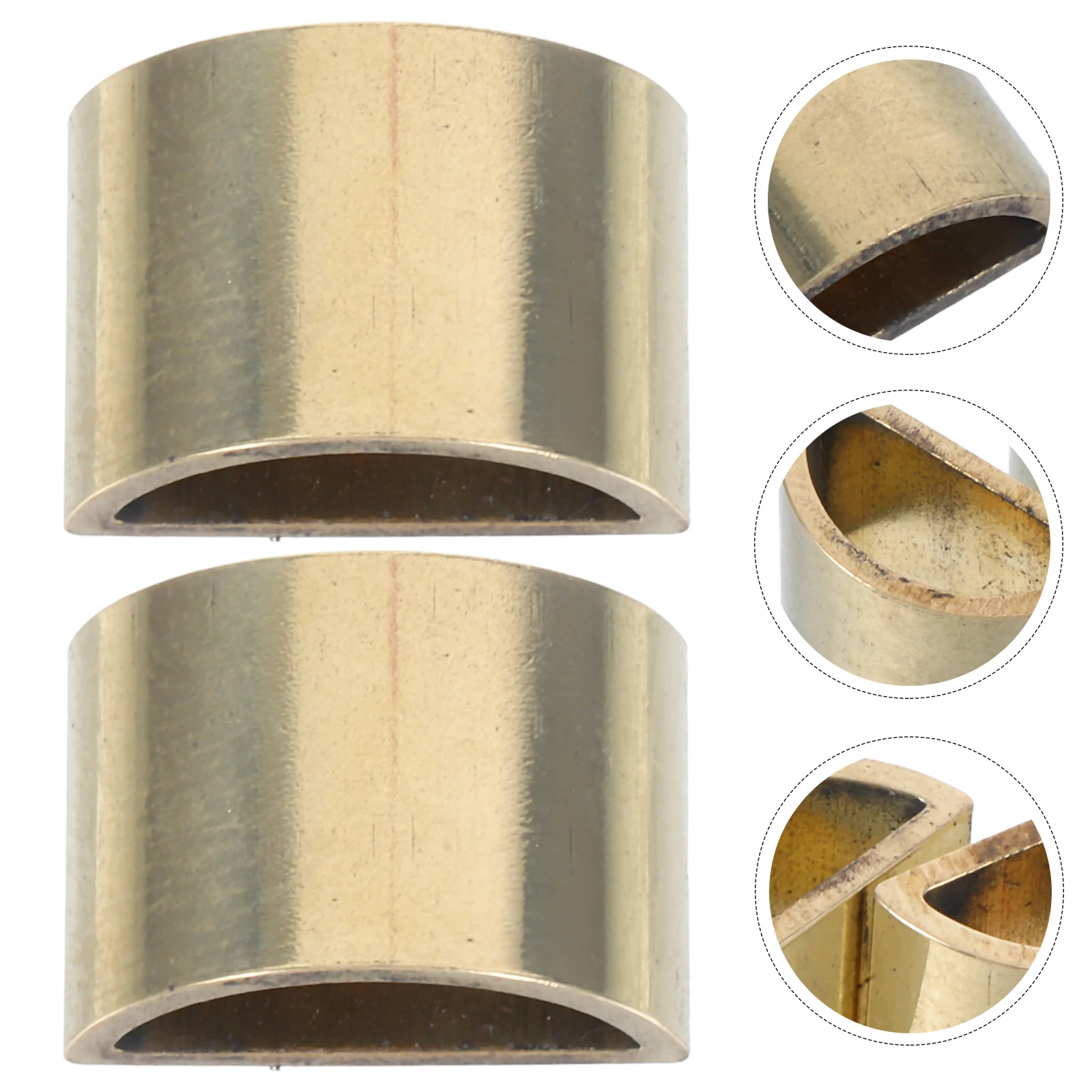 

2 Pcs Violin Accessories Copper Hoop Bow End Upper Screw Ring Repair Tool Metal