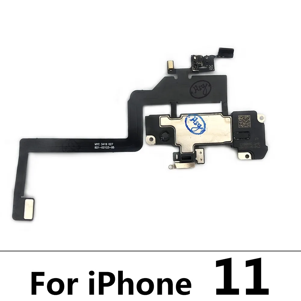 1pcs Earpiece Flex Cable For iPhone X XR XS MAX 11 12 Pro max Mini Top Front Ear Speaker Sensor Proximity Small Headset Fix Face