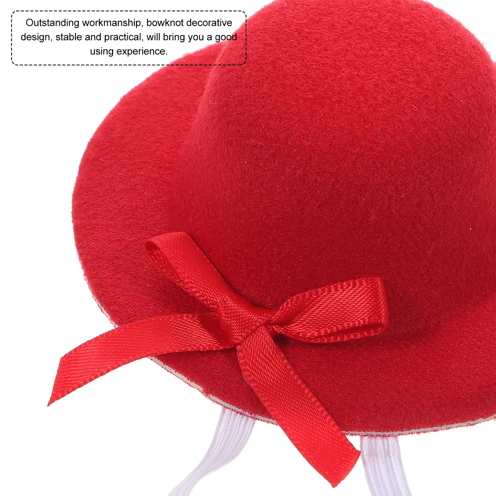 

2Pcs Pet Dog Hat and Scarf Set Christmas Cosplay Party Outfit Winter Warmth Comfortable Lightweight Non-Irritating Design