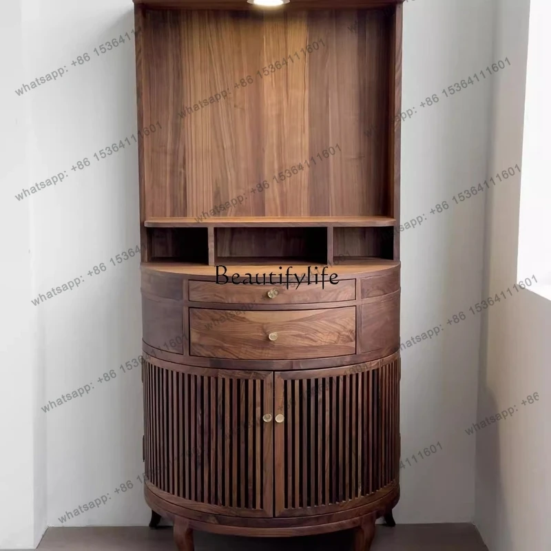 13 New Chinese style 2025 ebony solid wood shrine living room God of Wealth incense altar
