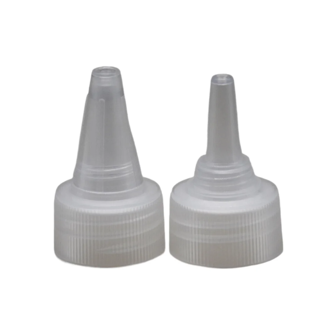 20 pz 28mm Copertura Trasparente In Plastica Twist Off Caps Coperchi di Ricambio per Colla Pigmento Spremere Bottiglie Compatibile con 28-410 Filettature