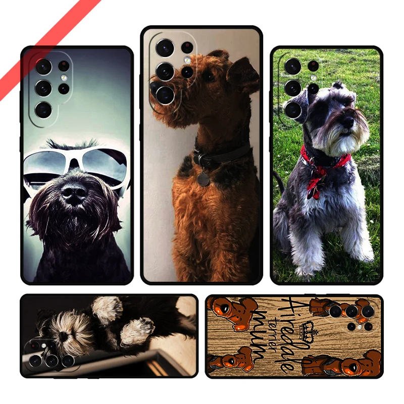 Airedale terrier cute mum dog Phone Case For Samsung Galaxy S20 FE S21 S10 S23 Plus S24 S22 Ultra Note20 Note10 S9 S8 Cover