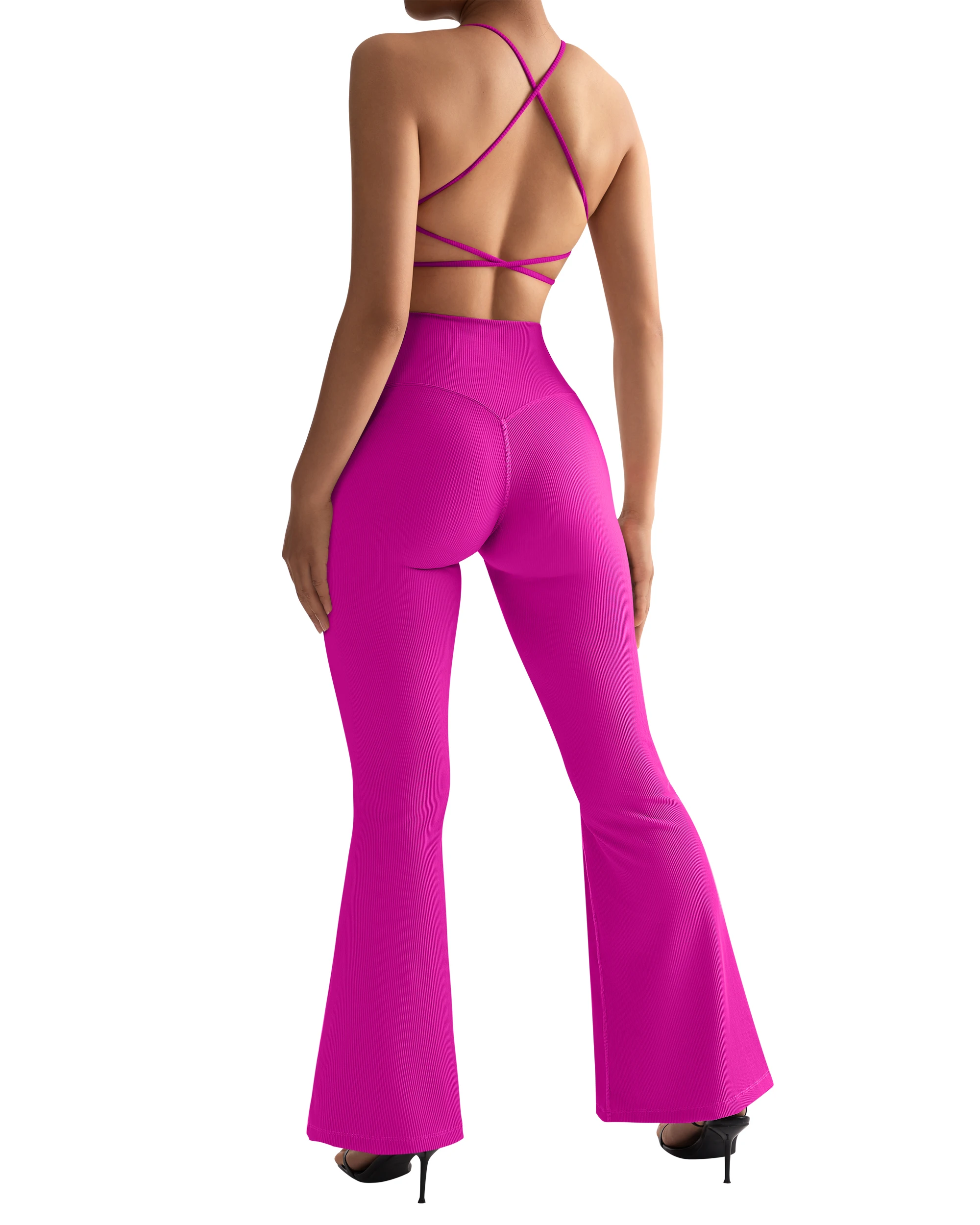 Flare Leggings Yoga Pants Women Bell-bottoms Yoga Trousers With Pocket Cross Waist Fitness Pants Gym Casual Sports Flared Pants