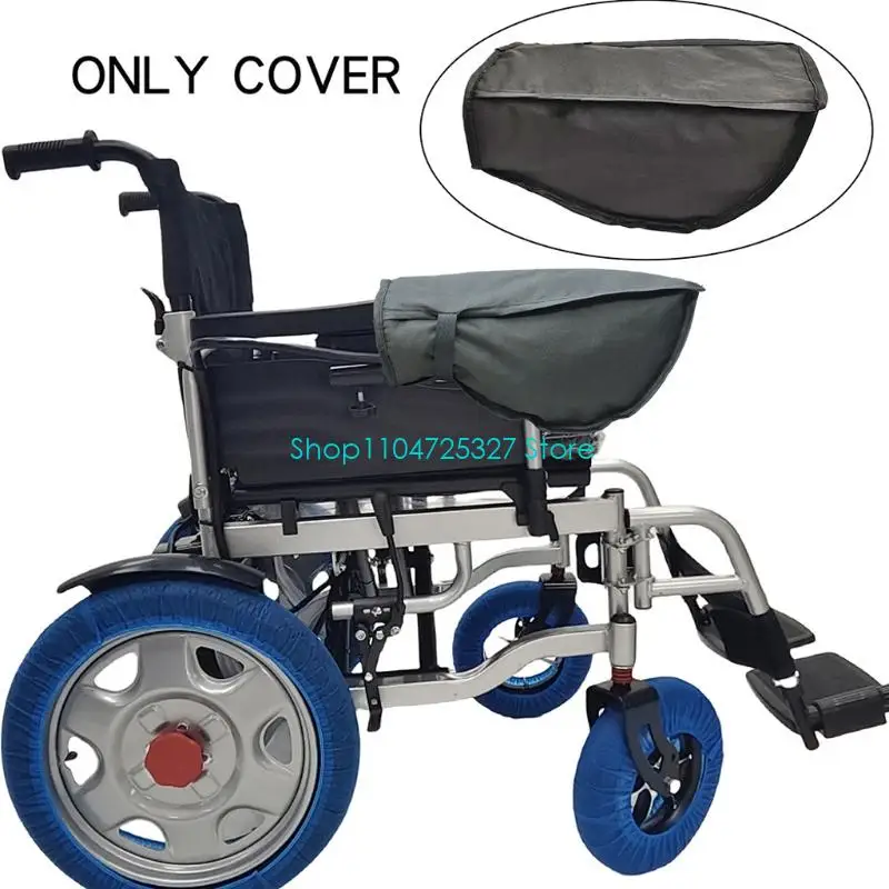 D8KF Cold Weather Wheelchair Control Cover with Contoured Drive Panel Profile, Closure Flap and Double Layer Polyester Shell for