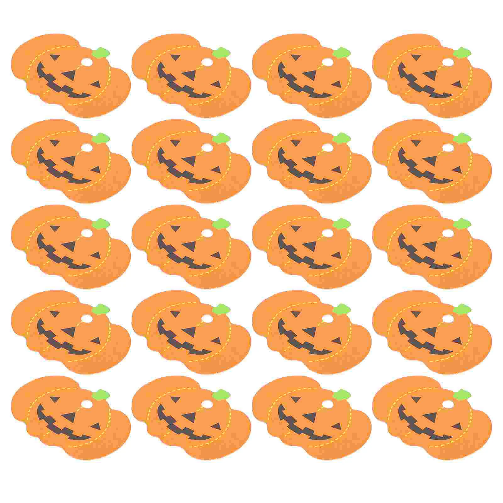 50 Pcs Pumpkin Listing Design Paper Tag Gift Label Wishing Cards Jam Hanging Tags