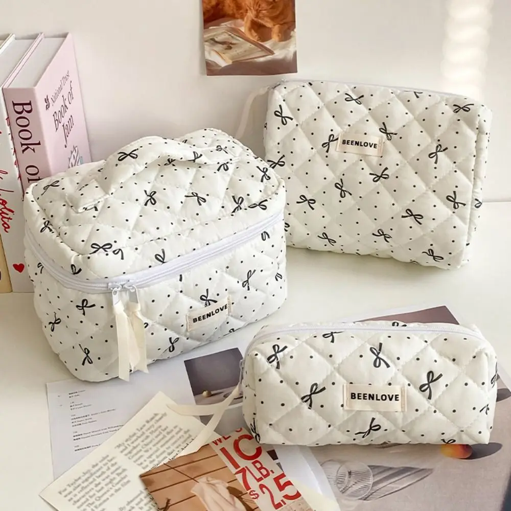 Cute Bowknot Pen Bags Large Capacity Multifunctional Stationery Bag Storage Pouch for Students Stationery Supply Back to school