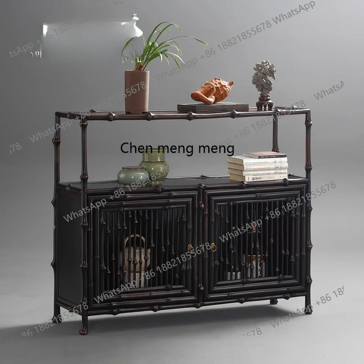 

Edge cabinet, tea room, tea cabinet, tea set, storage and display, double door storage cabinetJJ