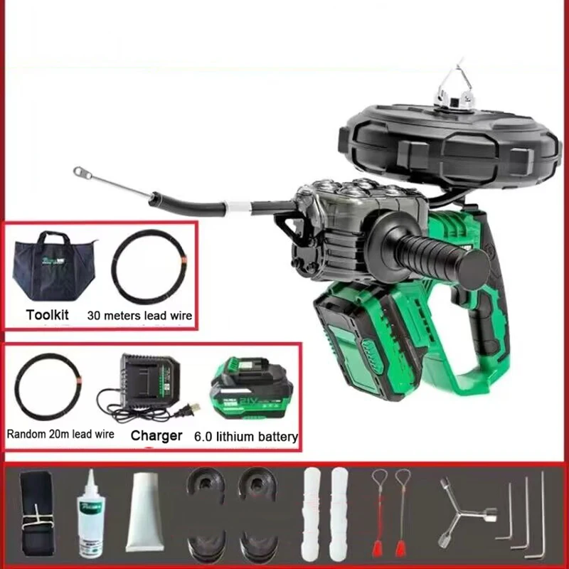 Pull Wire Electrician Threader Leader Automatic Pull Wire Stringing Charging Threading Machine