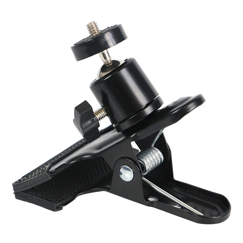 Multi-Function Tripod Camera Clip Clamp Flash Holder Mount Camera Clip Photography Metal Clip With 360 Degree Rotate Head